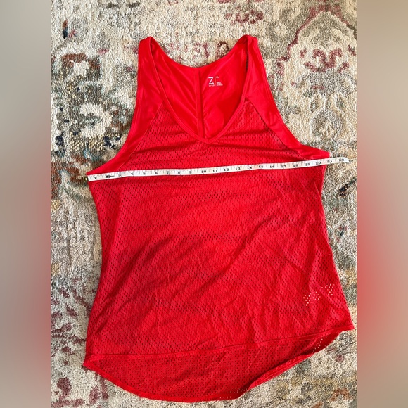 NWOT Zella Red Mesh Tank Top Size XL - Picture 7 of 10